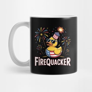 4th of July Duck Firequacker Patriotic Fourth of July Funny Mug